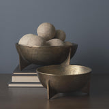 Mercana Sunita Set of 3 Gray Paper Mache Orbs