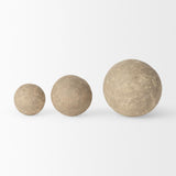 Mercana Sunita Set of 3 Gray Paper Mache Orbs