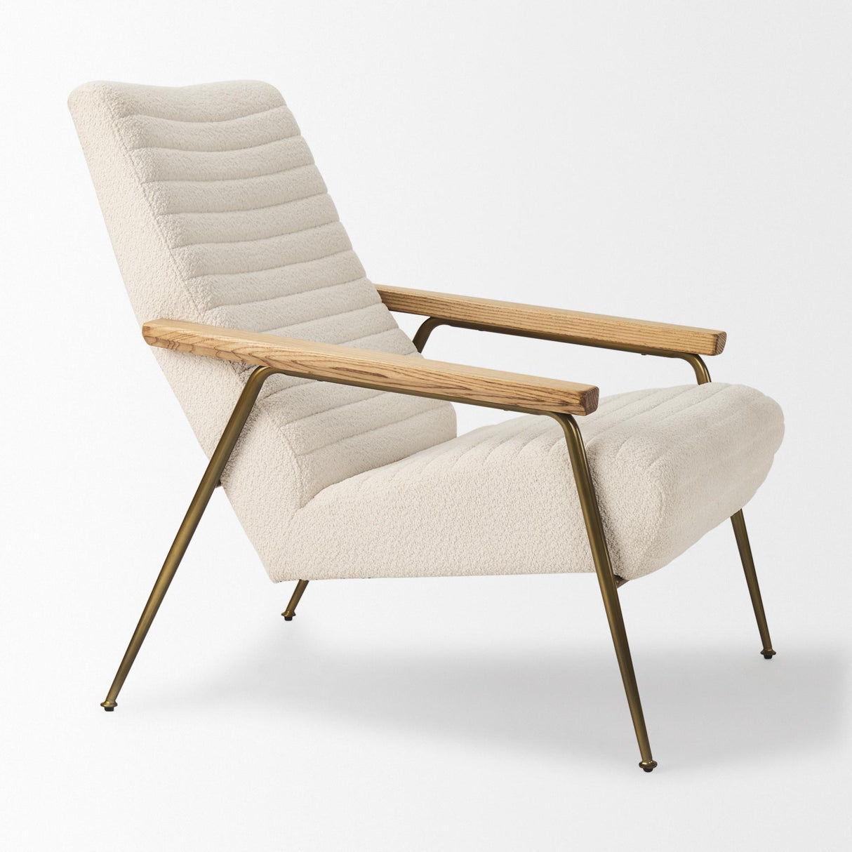 Mercana Grosjean Cream Boucle Accent Chair