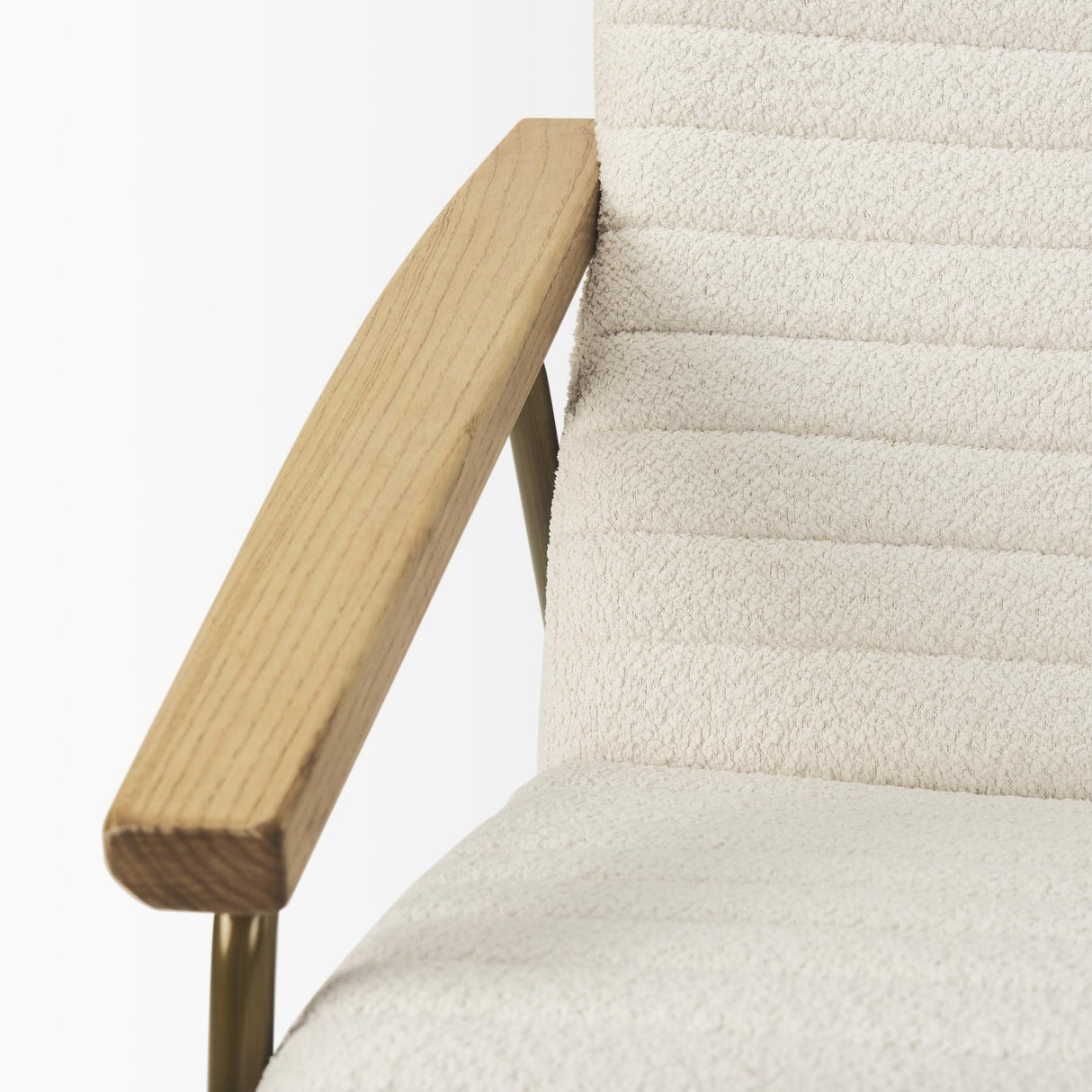 Mercana Grosjean Cream Boucle Accent Chair