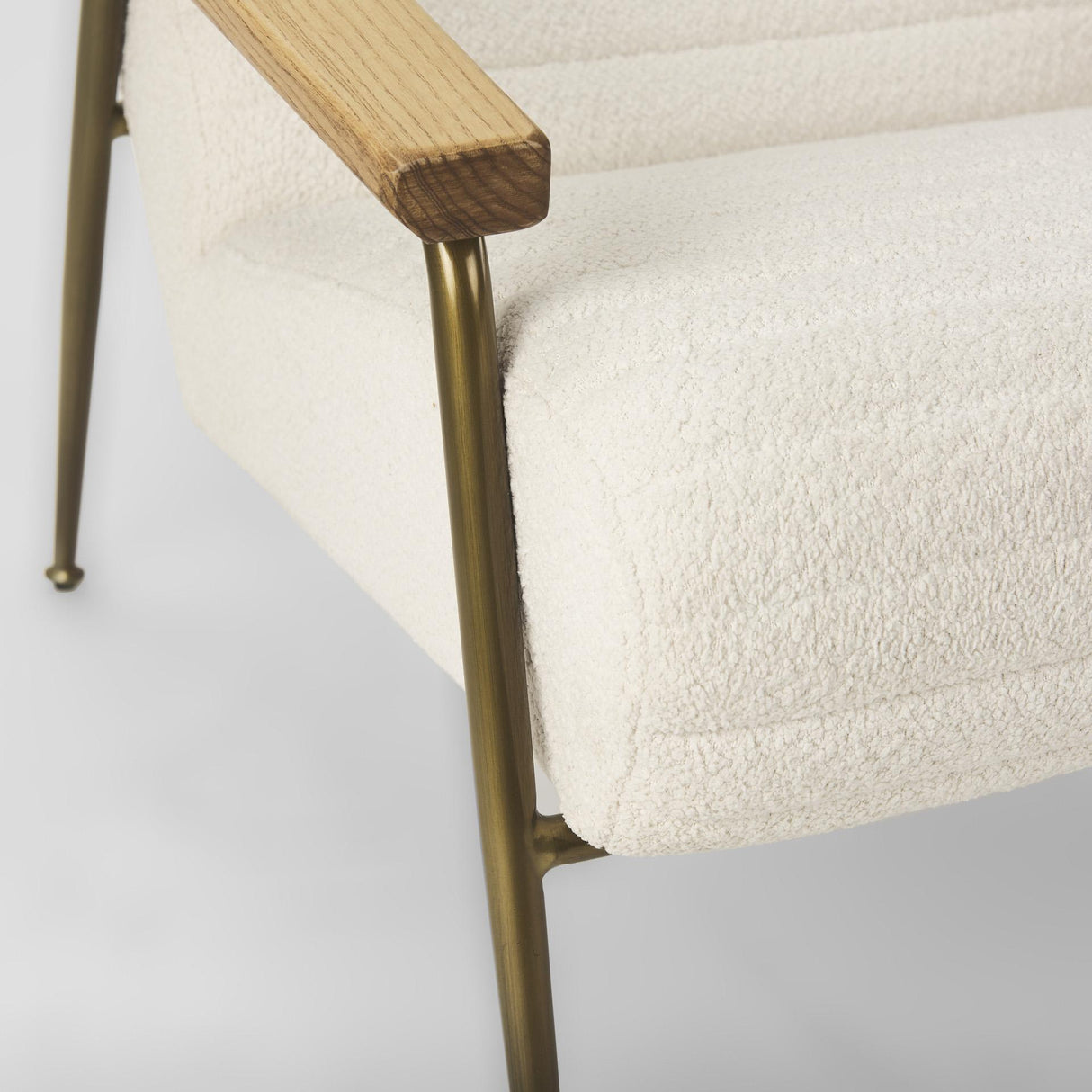 Mercana Grosjean Cream Boucle Accent Chair