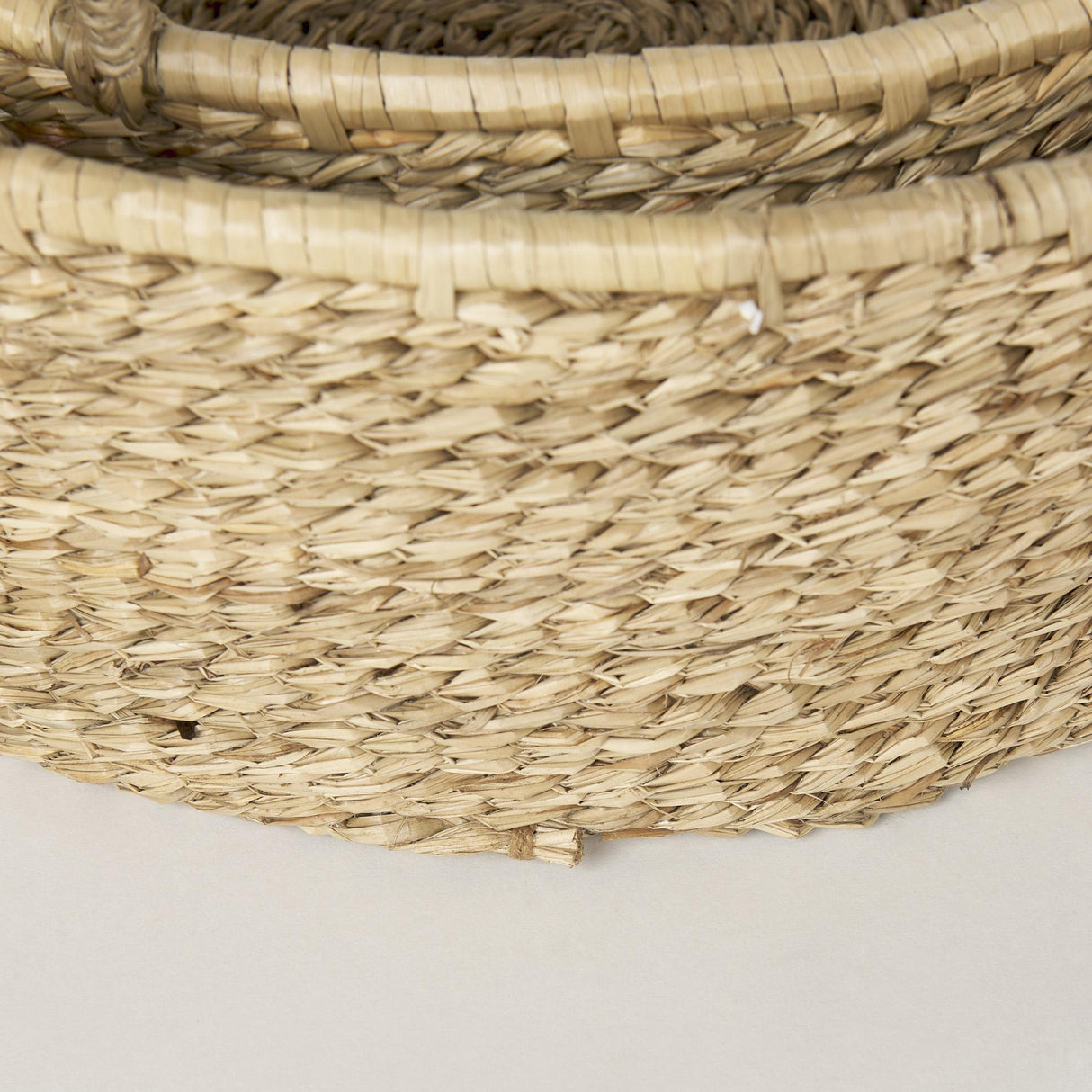Mercana Ayanna Set of 2 Deep Nesting Seagrass Baskets w/ Handles