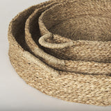 Mercana Ulana Set of 3 Round Nesting Seagrass Trays w/ Loop Handles