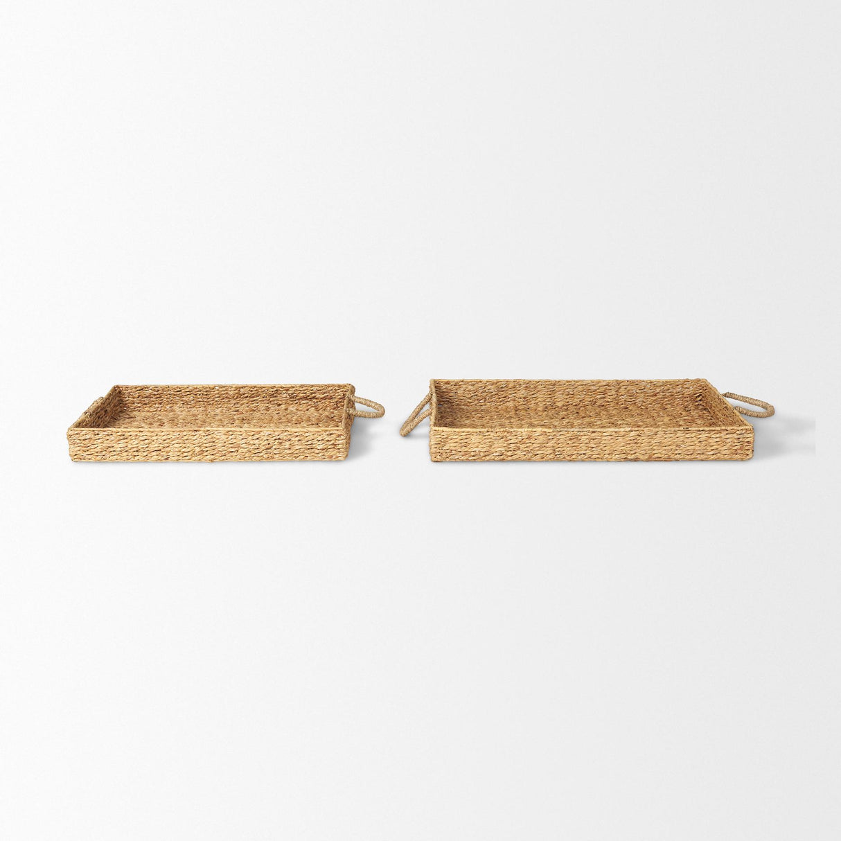 Mercana Hona Set of 2 Large Recatangular Nesting Water Hyacinth Trays