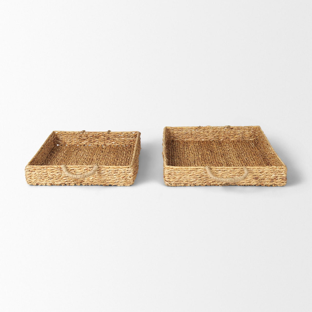 Mercana Hona Set of 2 Large Recatangular Nesting Water Hyacinth Trays