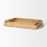 Mercana Hona Set of 2 Large Recatangular Nesting Water Hyacinth Trays