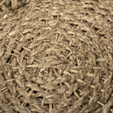 Mercana Haini Set of 2 Large Basketweave Seagrass Trays w/ Loop Handles