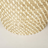 Mercana Kalopa Set of 2 Seagrass Floor Baskets w/ Flat Handled Lid