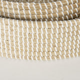 Mercana Kalama Set of 2 Large Round Seagrass Trays w/ Handles