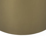 Mercana Eclipse Antique Brass Metal Drum Base w/ Dark Brown Wood Top End/Side Table