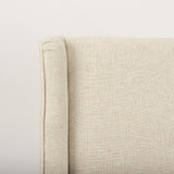 Mercana Kensington I Cream Fabric and Solid Wood Dining Chair