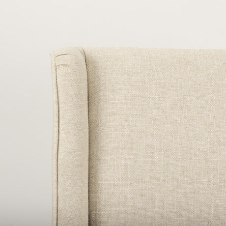 Mercana Kensington I Cream Fabric and Solid Wood Dining Chair