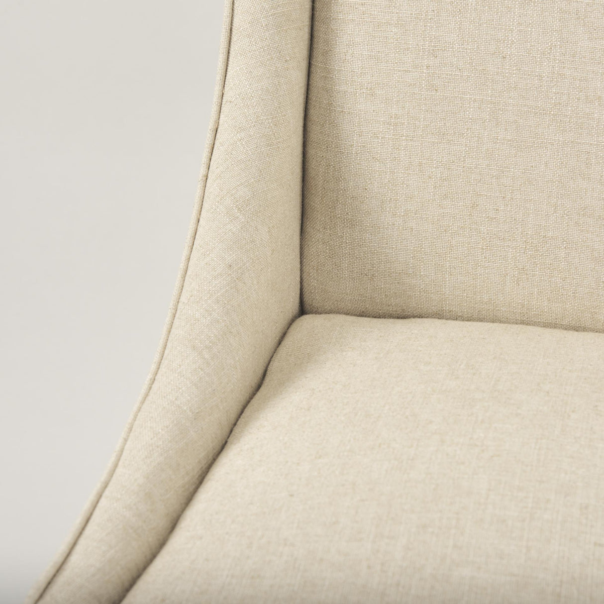 Mercana Kensington I Cream Fabric and Solid Wood Dining Chair