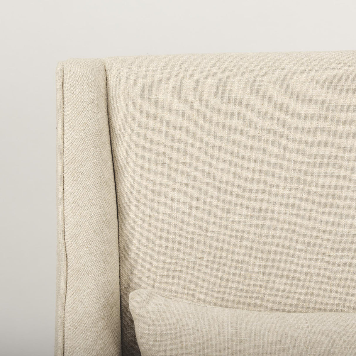 Mercana Kensington Cream Linen Fabric and Wood Accent Chair
