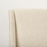 Mercana Kensington Cream Fabric Seat Brown Wood Frame Counter Stool