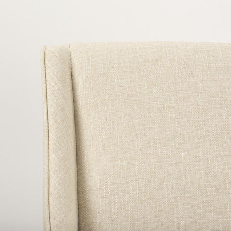 Mercana Kensington Cream Fabric Seat Brown Wood Frame Counter Stool