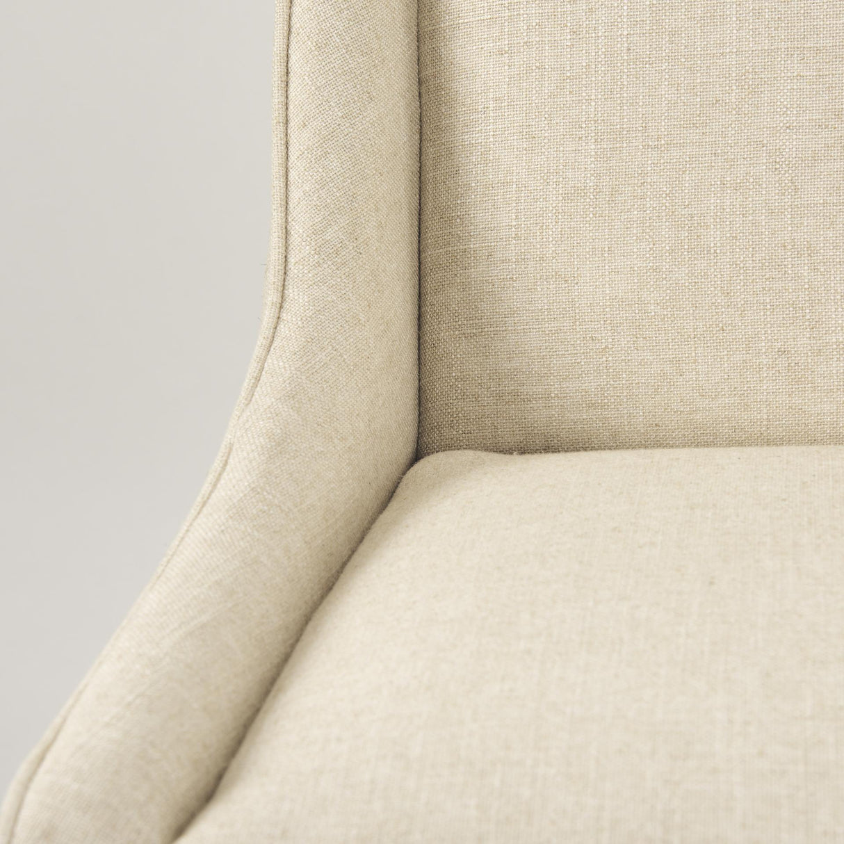 Mercana Kensington Cream Fabric Seat Brown Wood Frame Counter Stool