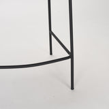 Mercana Carolyn Counter Stool w/ Oatmeal Fabric & Matte Black Metal