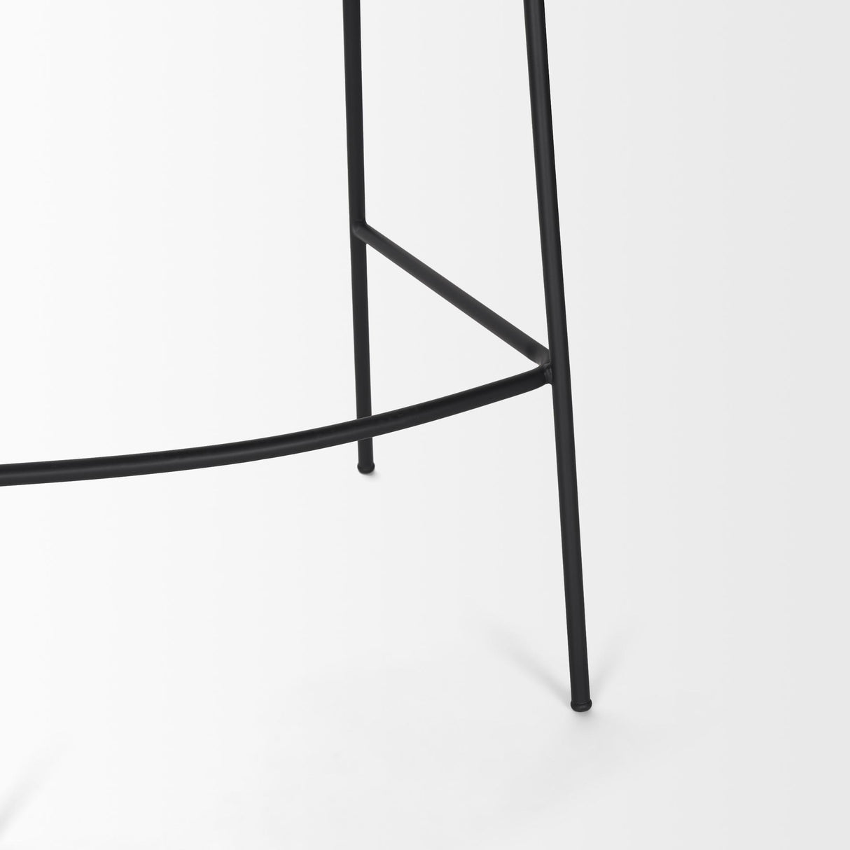 Mercana Carolyn Bar Stool w/ Oatmeal Fabric & Matte Black Metal