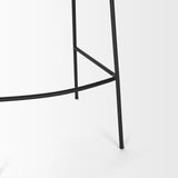 Mercana Carolyn Bar Stool w/ Oatmeal Fabric & Matte Black Metal