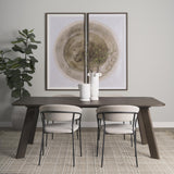 Mercana Carolyn Dining Chair w/ Oatmeal Fabric & Matte Black Metal