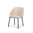 Mercana Shannon Dining Chair w/ Oatmeal Fabric & Matte Black Metal