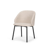 Mercana Shannon Dining Chair w/ Oatmeal Fabric & Matte Black Metal
