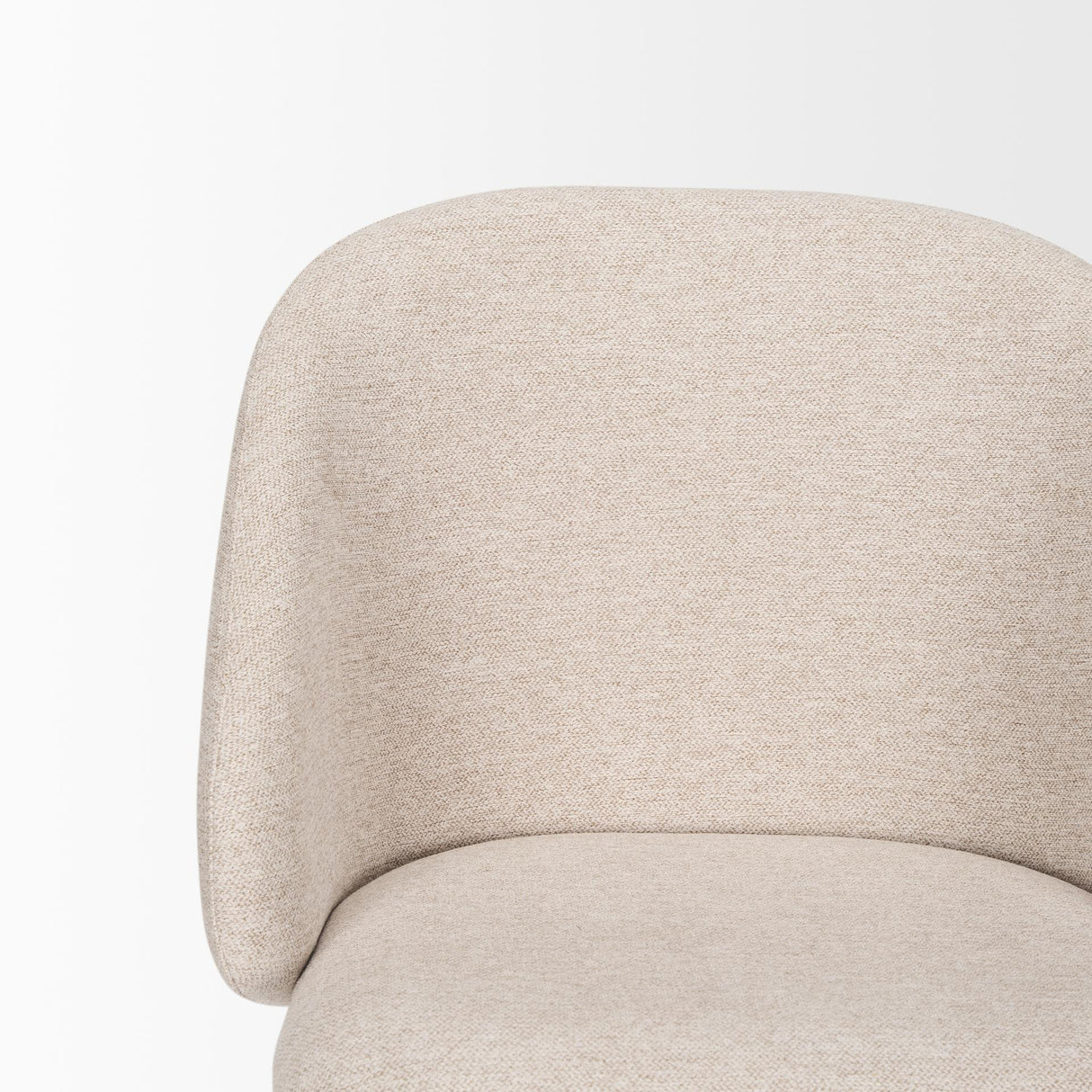 Mercana Shannon Dining Chair w/ Oatmeal Fabric & Matte Black Metal