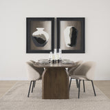 Mercana Shannon Dining Chair w/ Oatmeal Fabric & Matte Black Metal