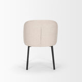 Mercana Shannon Dining Chair w/ Oatmeal Fabric & Matte Black Metal