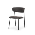 Mercana Corey Dining Chair w/ Gray Fabric & Matte Black Metal