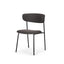 Mercana Corey Dining Chair w/ Gray Fabric & Matte Black Metal