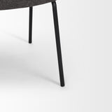 Mercana Corey Dining Chair w/ Gray Fabric & Matte Black Metal