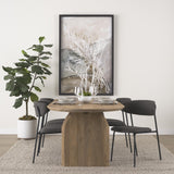 Mercana Corey Dining Chair w/ Gray Fabric & Matte Black Metal