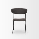 Mercana Corey Dining Chair w/ Gray Fabric & Matte Black Metal