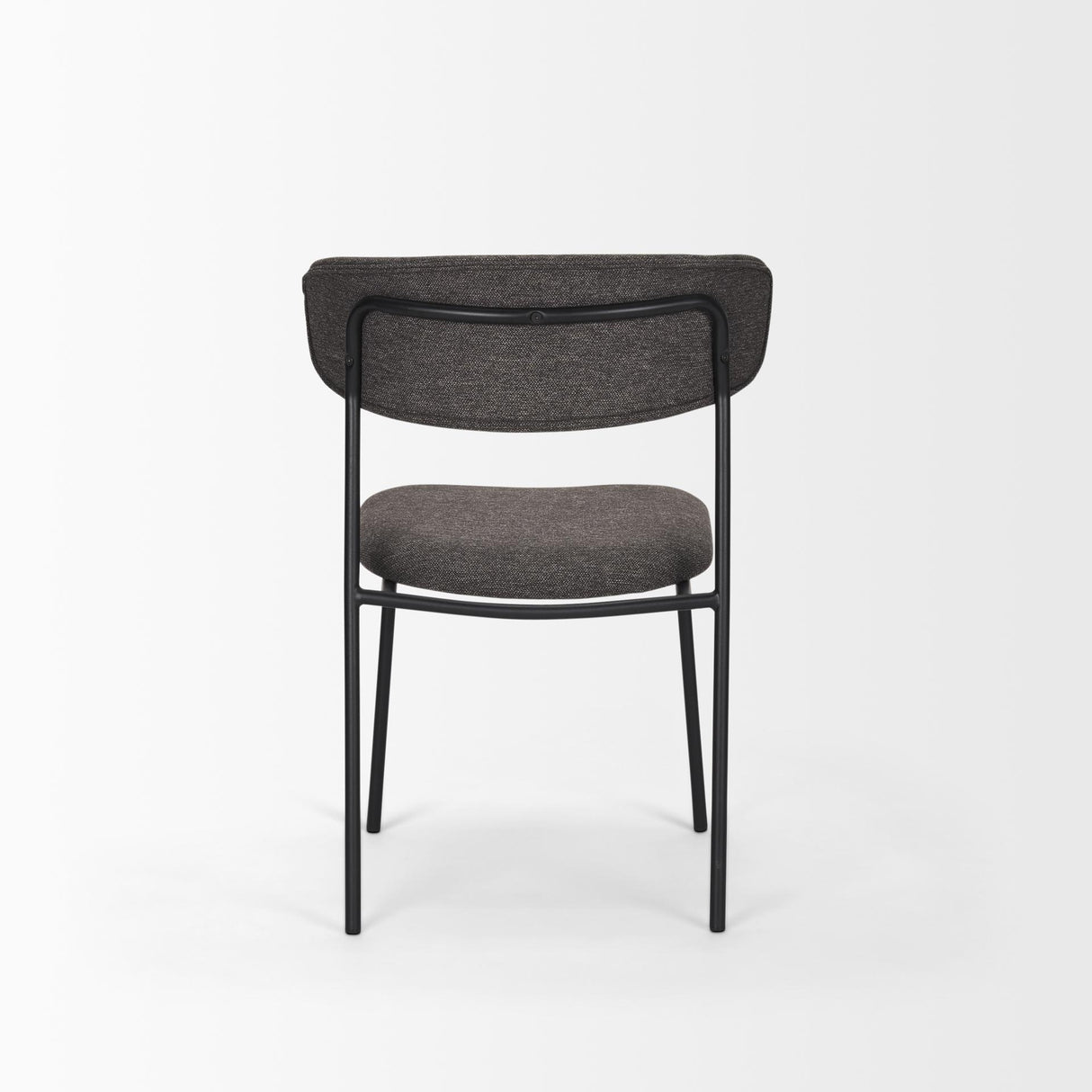 Mercana Corey Dining Chair w/ Gray Fabric & Matte Black Metal