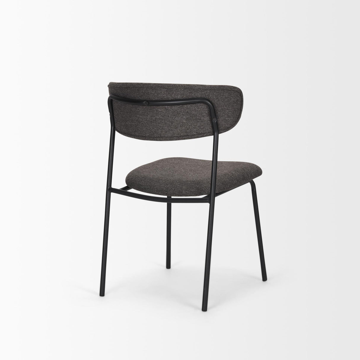 Mercana Corey Dining Chair w/ Gray Fabric & Matte Black Metal
