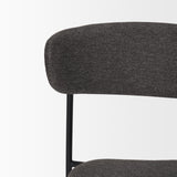 Mercana Corey Dining Chair w/ Gray Fabric & Matte Black Metal