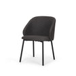 Mercana Shannon Dining Chair w/ Gray Fabric & Matte Black Metal