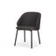 Mercana Shannon Dining Chair w/ Gray Fabric & Matte Black Metal