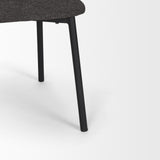 Mercana Shannon Dining Chair w/ Gray Fabric & Matte Black Metal