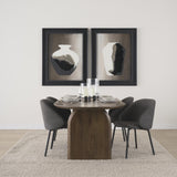 Mercana Shannon Dining Chair w/ Gray Fabric & Matte Black Metal