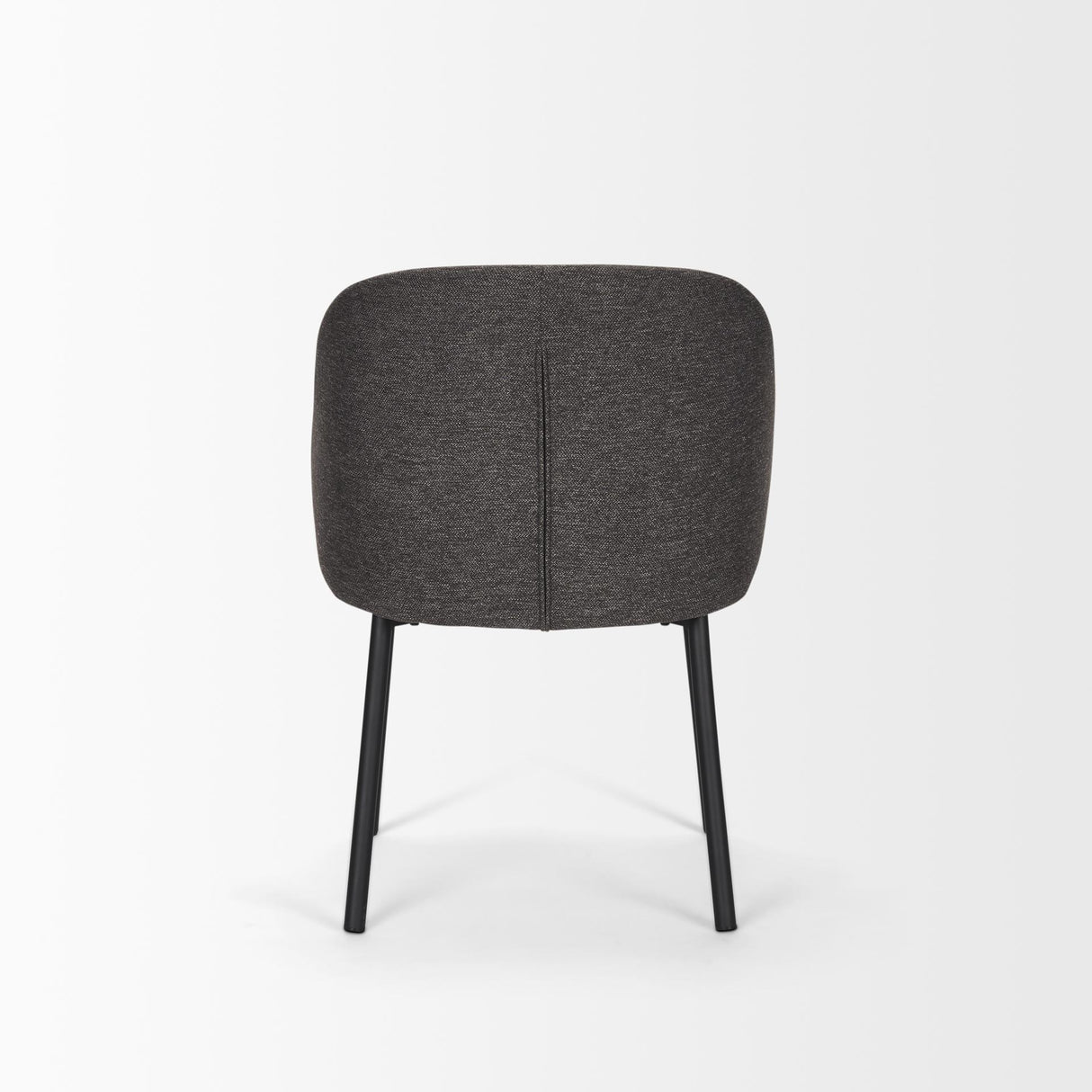 Mercana Shannon Dining Chair w/ Gray Fabric & Matte Black Metal