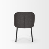 Mercana Shannon Dining Chair w/ Gray Fabric & Matte Black Metal