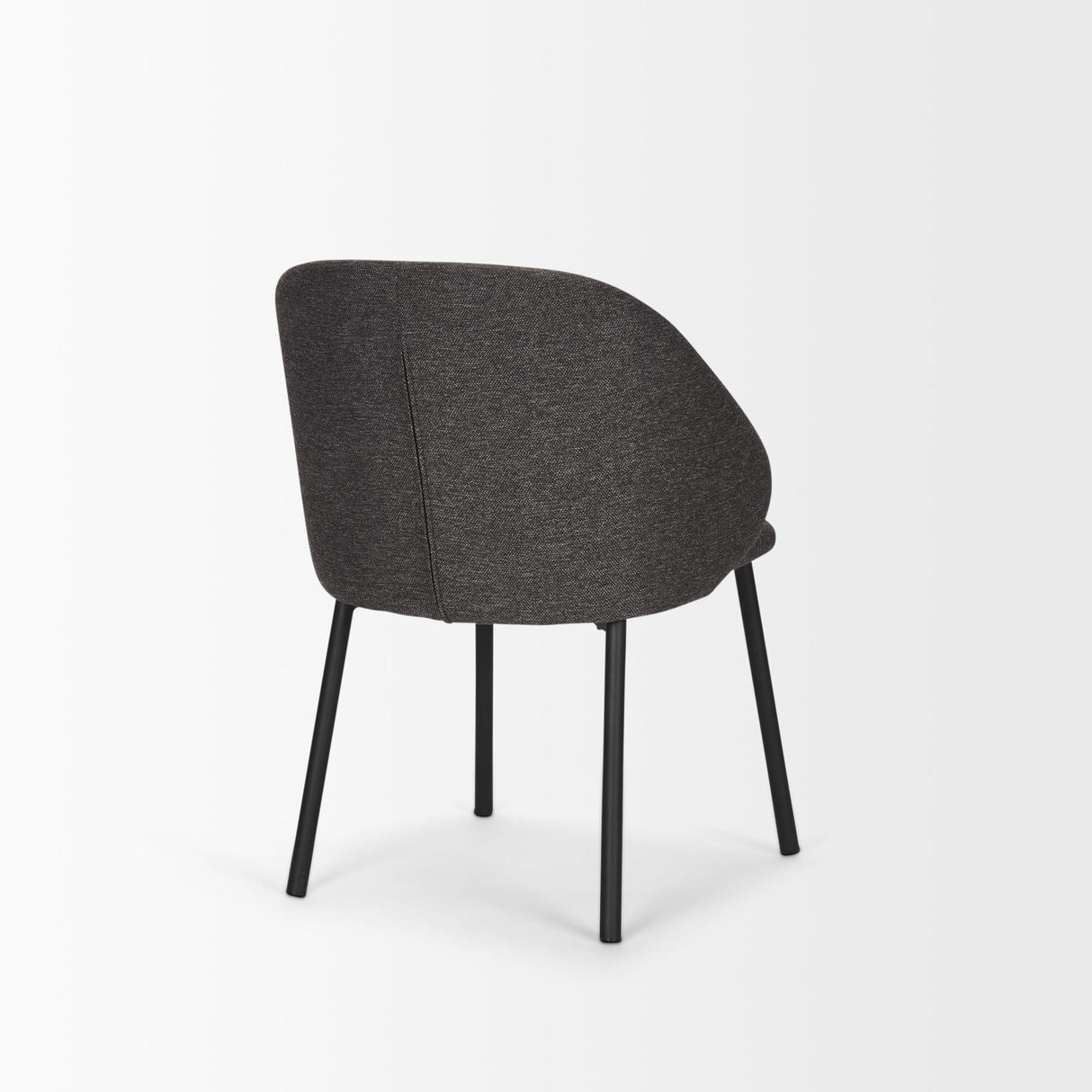 Mercana Shannon Dining Chair w/ Gray Fabric & Matte Black Metal