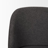 Mercana Shannon Dining Chair w/ Gray Fabric & Matte Black Metal