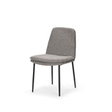 Mercana Eve Dining Chair w/ Gray Fabric & Matte Black Metal