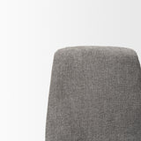 Mercana Eve Dining Chair w/ Gray Fabric & Matte Black Metal