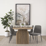 Mercana Eve Dining Chair w/ Gray Fabric & Matte Black Metal
