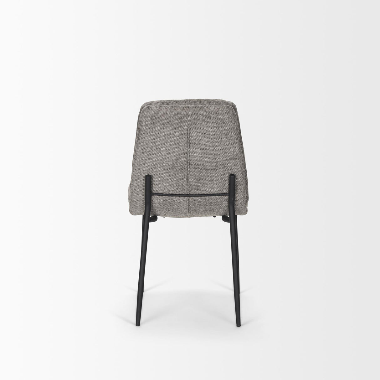 Mercana Eve Dining Chair w/ Gray Fabric & Matte Black Metal